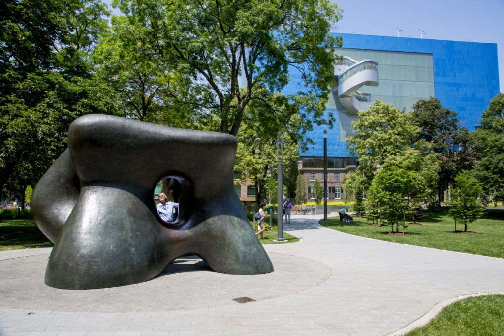 Someone standing within Large Two Forms